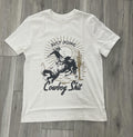 ROCK & ROLL MEN’S NATURAL BRONCO GRAPHIC T-SHIRT |BU21T09850