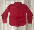 CINCH BOY’S TODDLER RED LONG SLEEVE SHIRT |MTW7061435