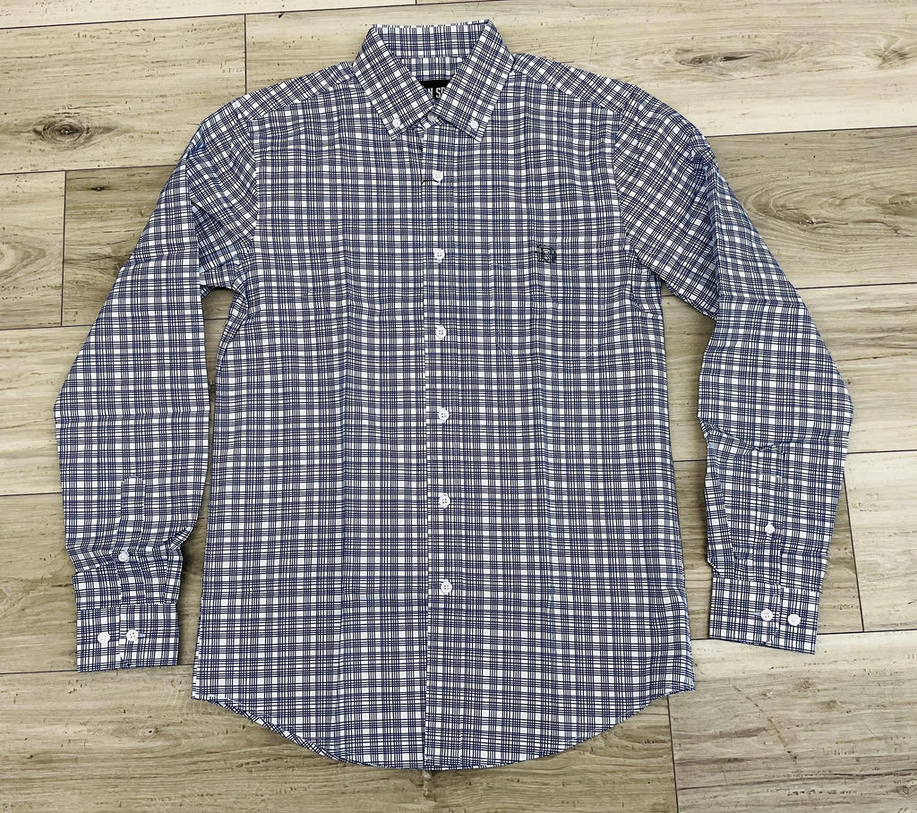 SAWYER  | Iron Spur Men’s Western Long Sleeve  Shirt Light Blue
