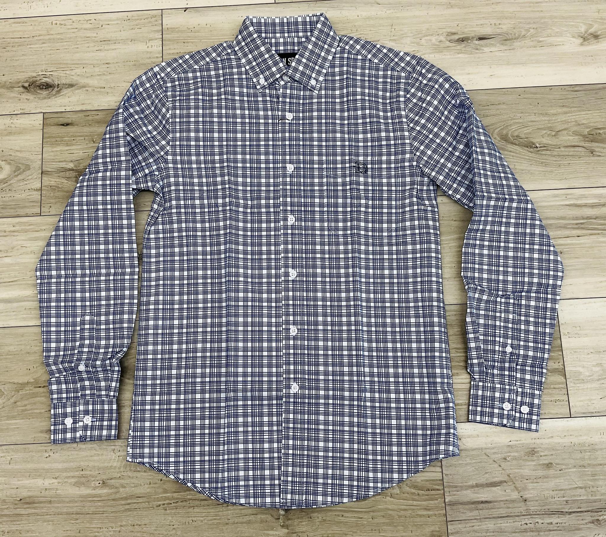 SAWYER  | Iron Spur Men’s Western Long Sleeve  Shirt Light Blue