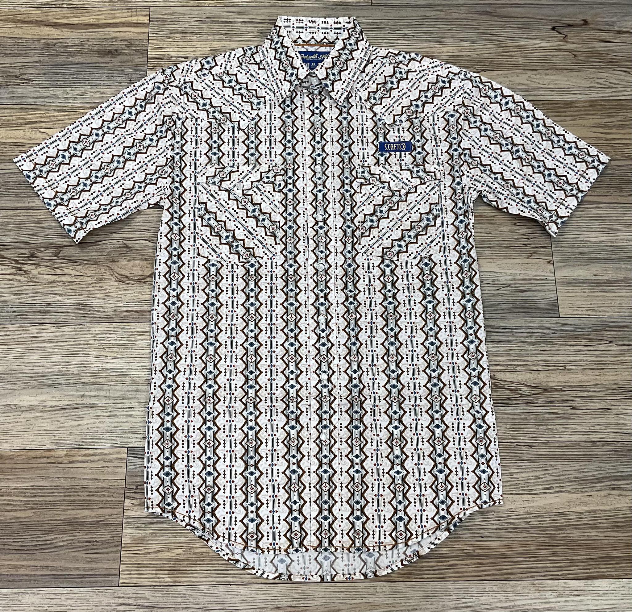 ‘’JAMES’’ MEN’S PANHANDLE TAN SHORT SLEEVE SNAP SHIRT |RMN3S06535