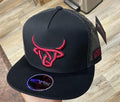“ WILLIAM “ | MEN’S  CAP BLACK/RED  LOST CALF