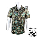“ Jimmy “ | MEN'S SOUTHERN WESTERN AZTEC GREEN POLO SHIRT P9P3371