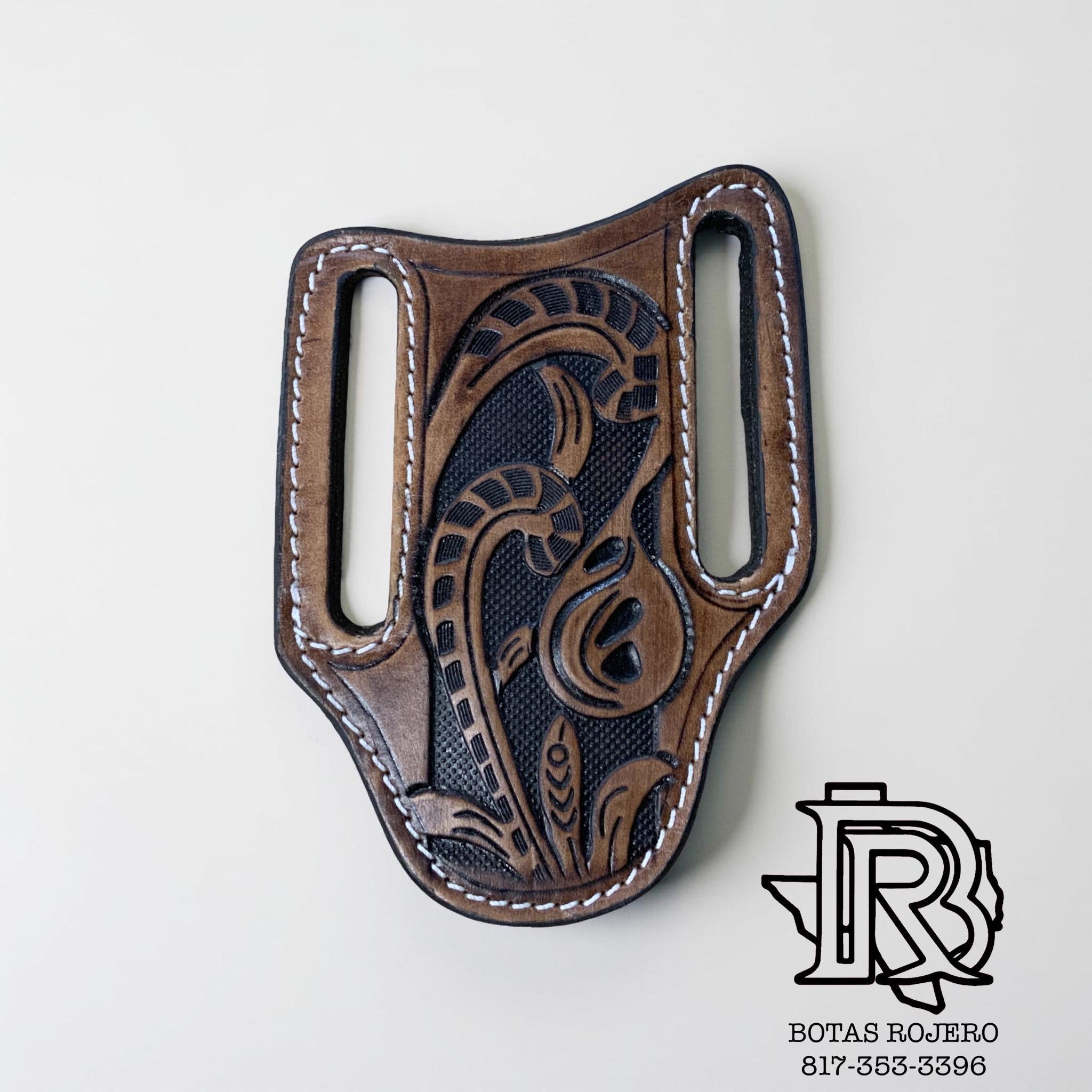 " TOMI " | IRON SPUR ™️ MEN KNIFE SHEATH TOOLED LEATHER