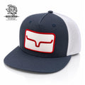 KIMES RANCH CAP SNAP BACK BLUE AND WHITE MESH