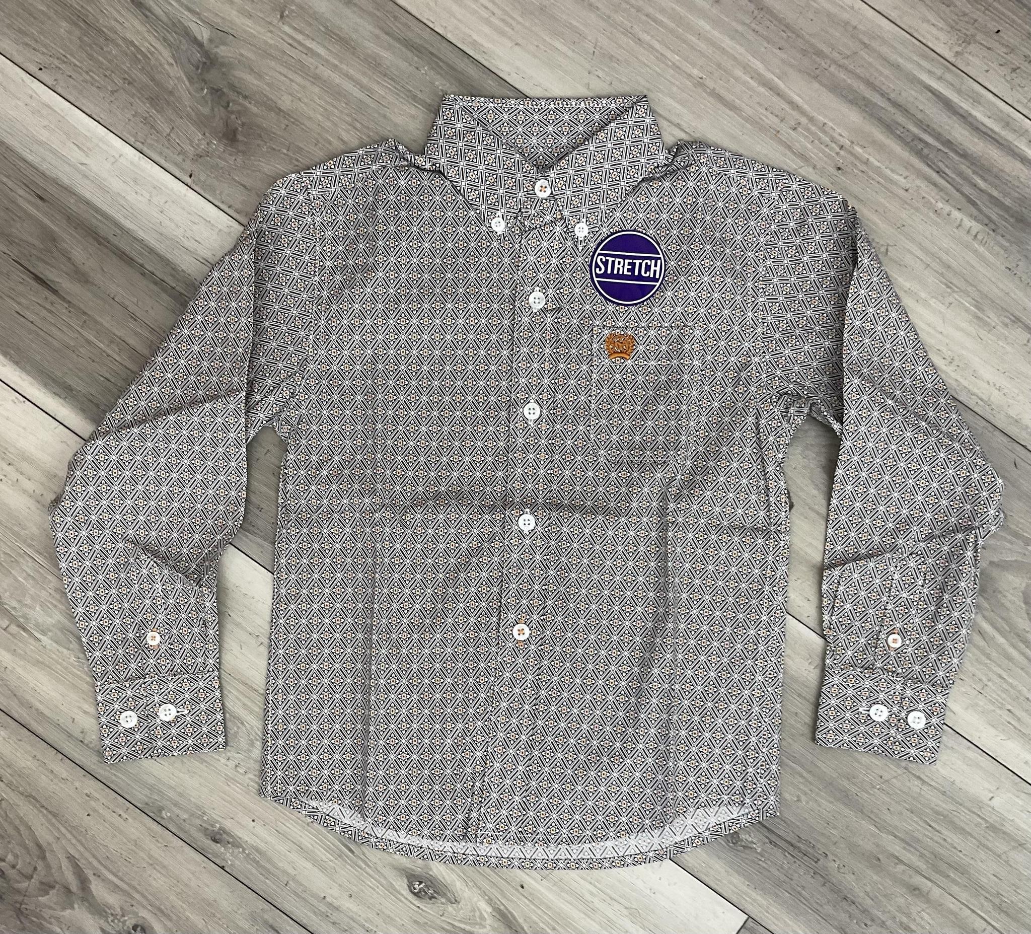 CINCH TODDLERS WHITE LONG SLEEVE SHIRT|MTW7061423