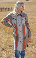Cruel Girl Western Jacket Womens Sweater Knit Duster Stone| CWJ7454003