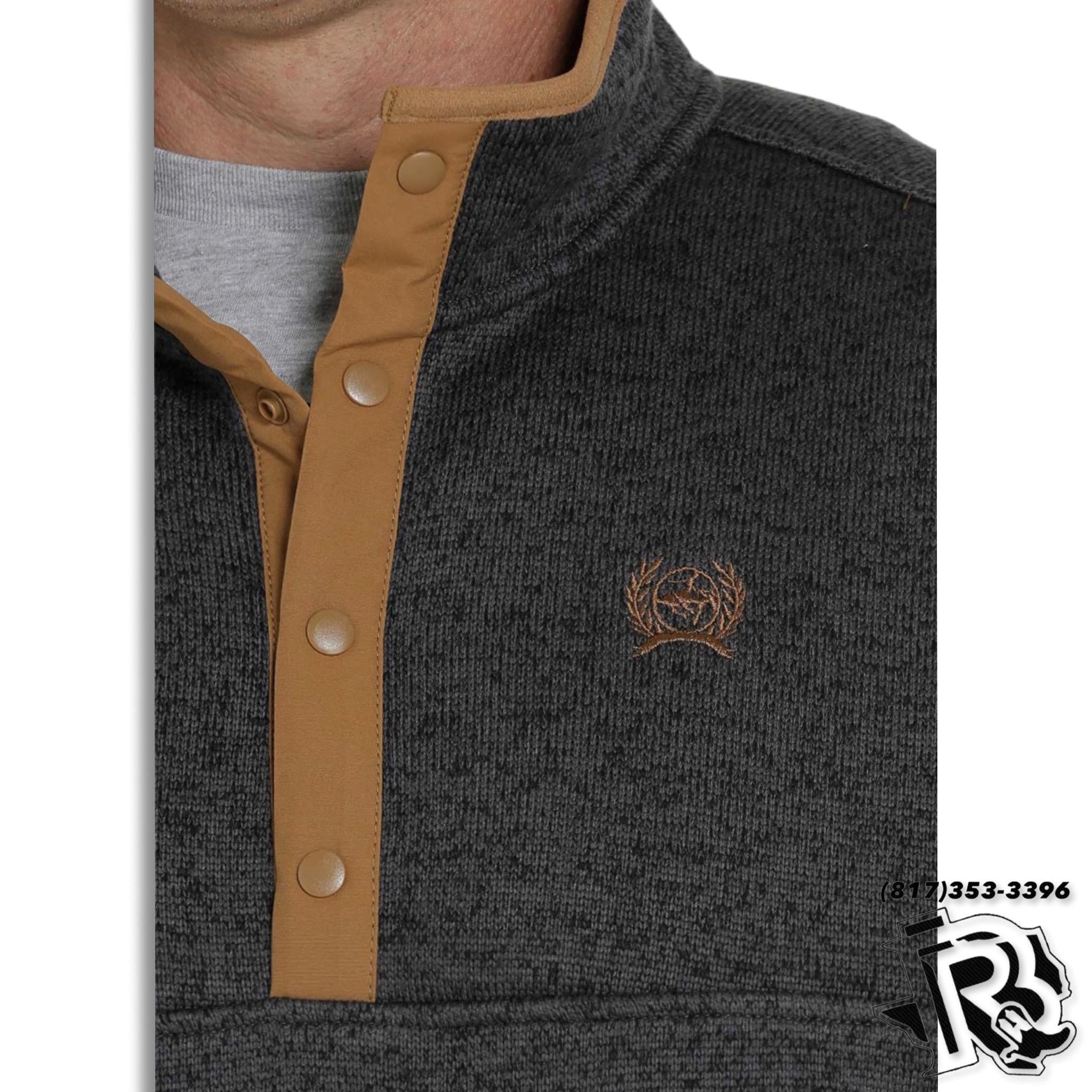 CINCH SWEATER MEN | CHARCOAL ZIP UP MWK1535002