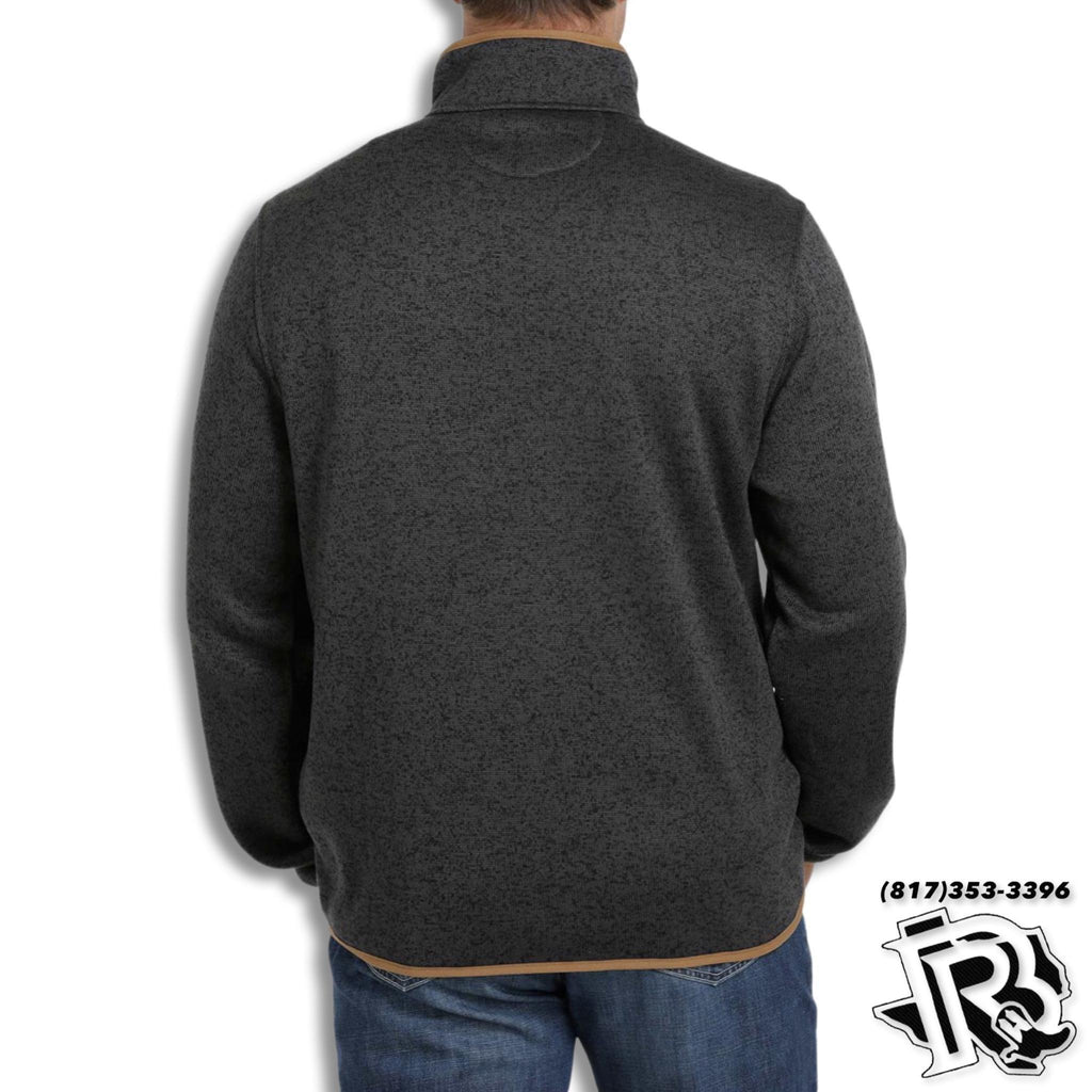 CINCH SWEATER MEN | CHARCOAL ZIP UP MWK1535002
