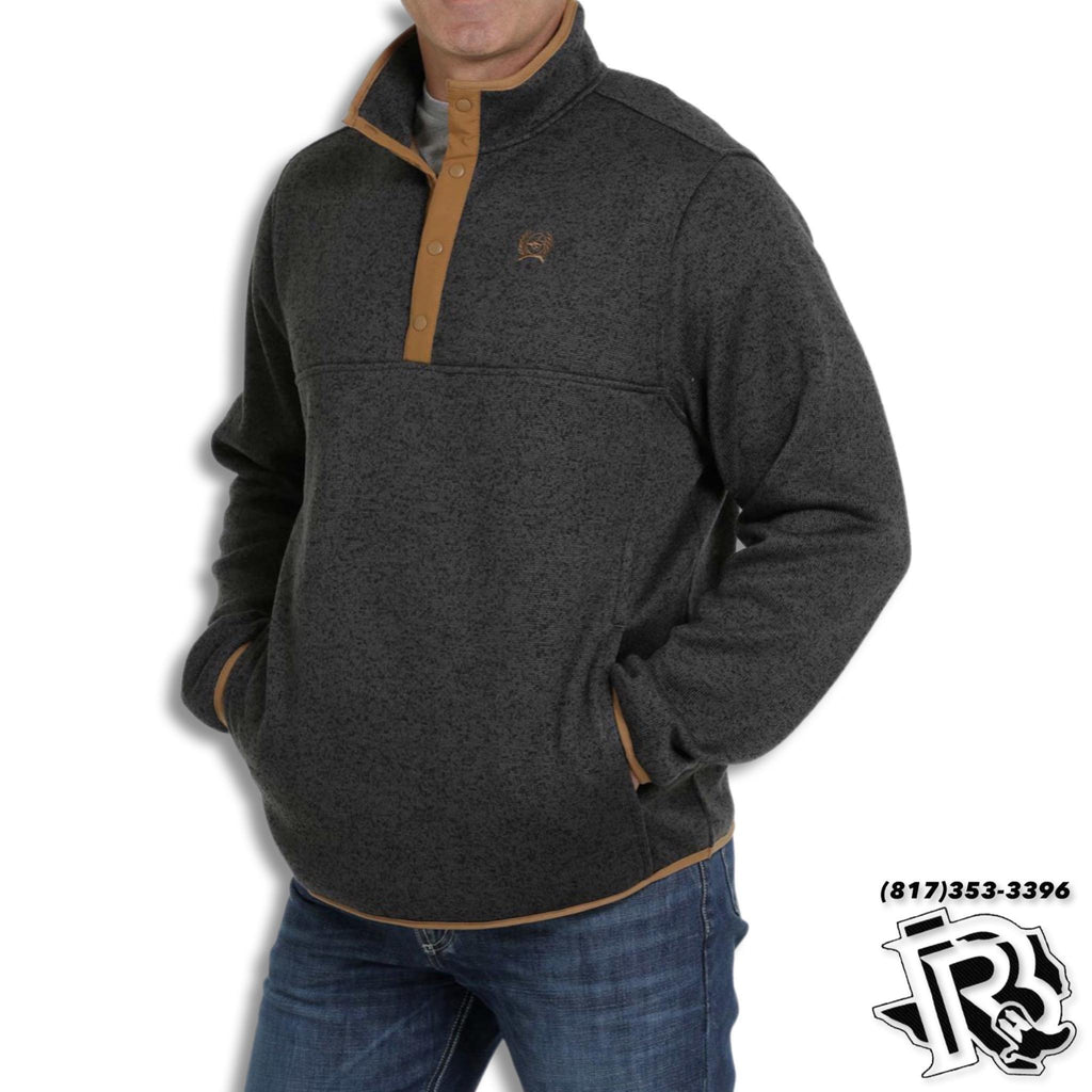 CINCH SWEATER MEN | CHARCOAL ZIP UP MWK1535002
