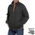 CINCH SWEATER MEN | CHARCOAL ZIP UP MWK1535002