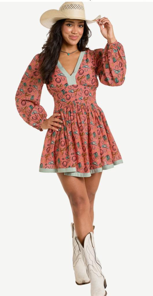 WOMEN’S MINI DRESS WITH CORSET DETAIL ROSE/MAUVE DRESS | BWD2R06274