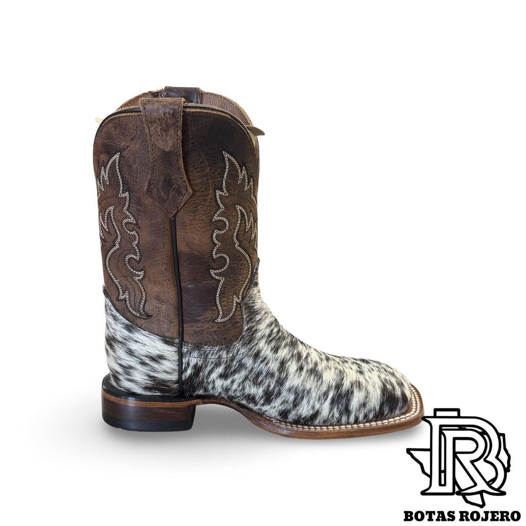 ‘’JAMES’’ | KIDS WESTERN COWHIDE SQUARE TOE BOOTS