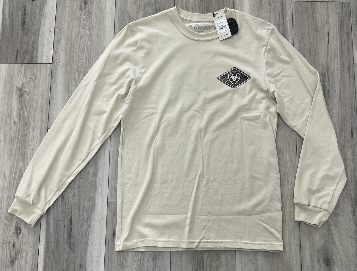 ARIAT MEN’S MEDALLION STANDARD NATURAL LONG SLEEVE SHIRT |10080589