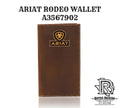 ARIAT BIFOLD WALLET BOOT STITCH SHIELD BROWN A3567902