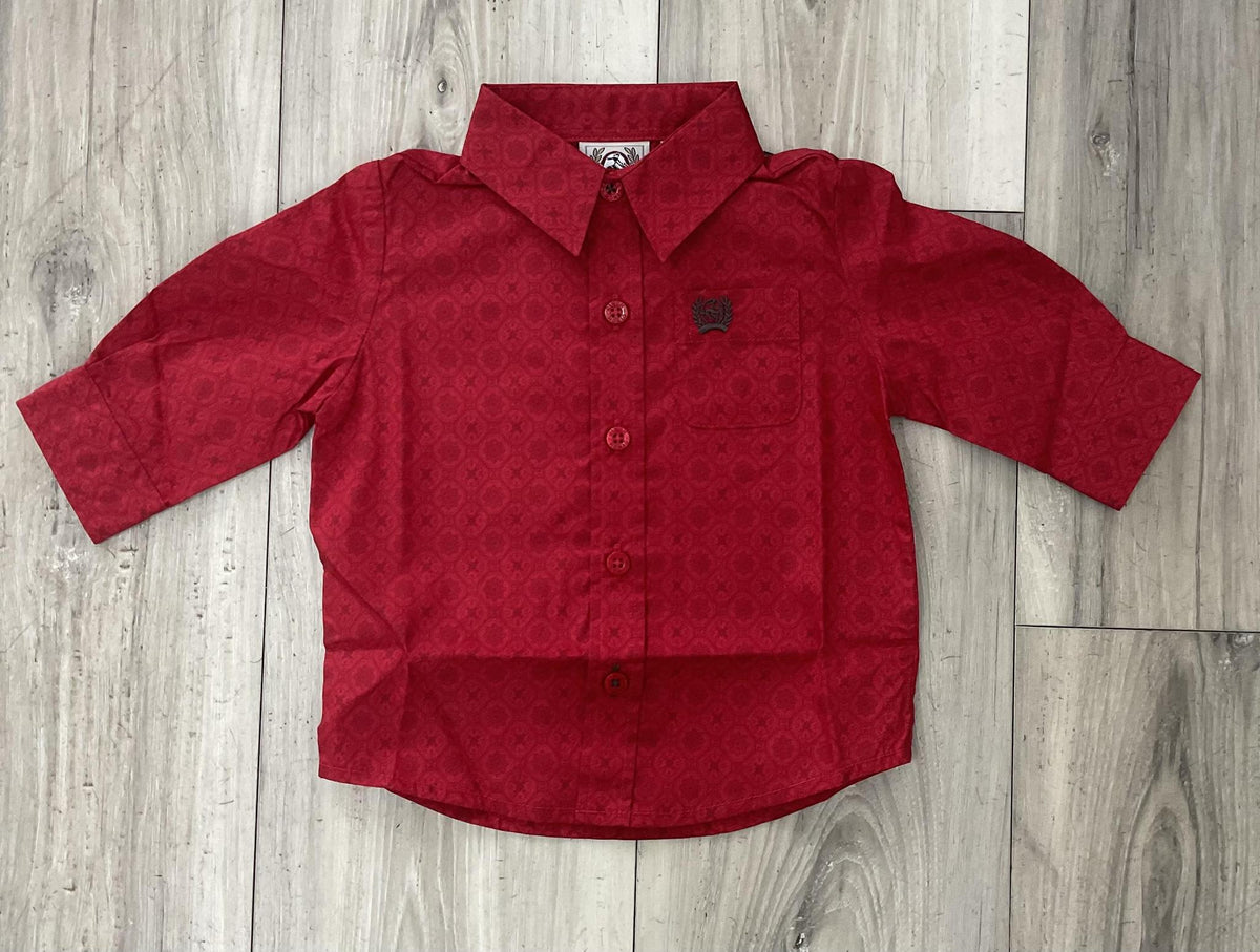 CINCH BOY’S INFANT RED LONG SLEEVE SHIRT |MTW7062435