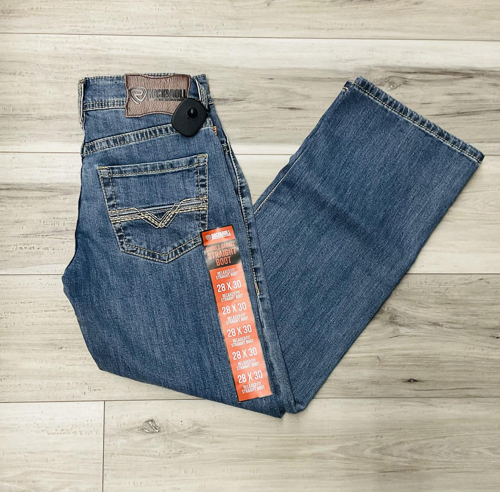 ROCK & ROLL MEN’S LIGHT WASH RELAXED FIT JEANS | BM0SD088005
