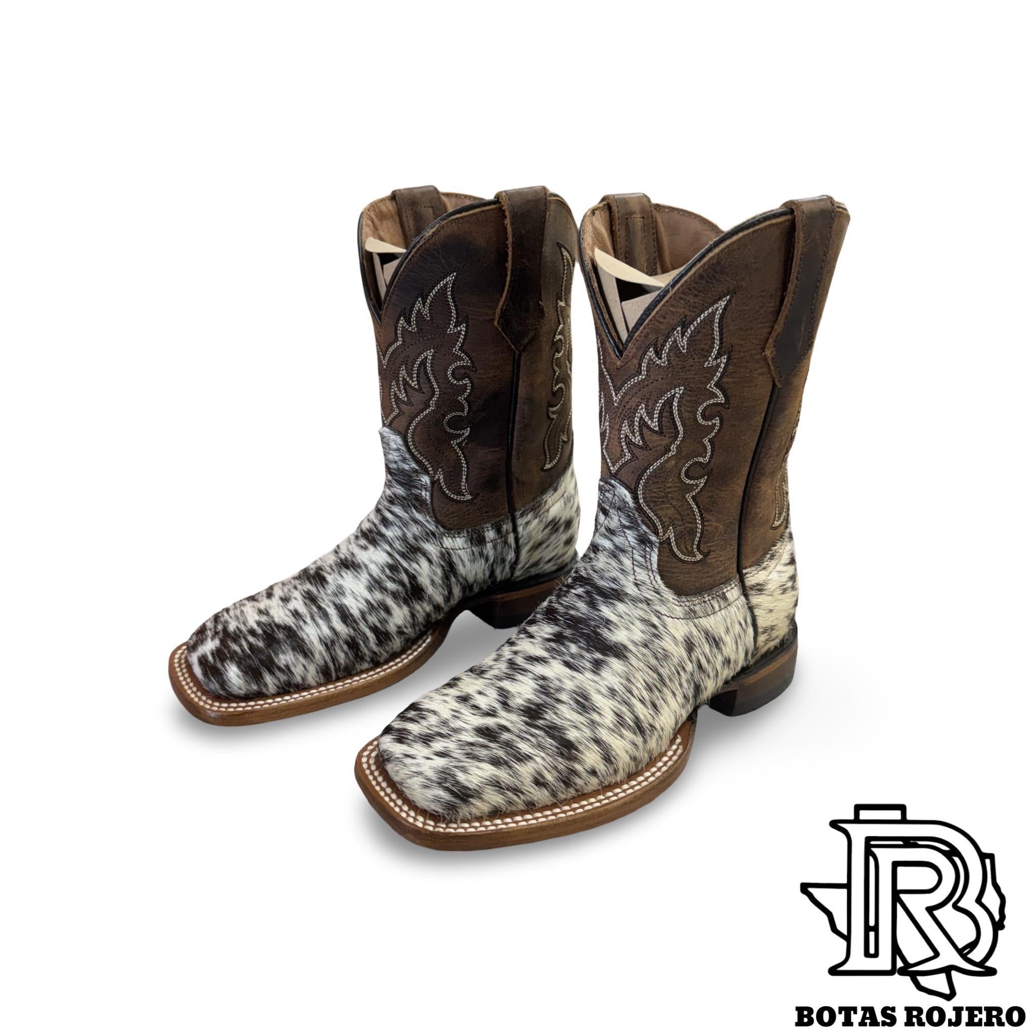 ‘’JAMES’’ | KIDS WESTERN COWHIDE SQUARE TOE BOOTS