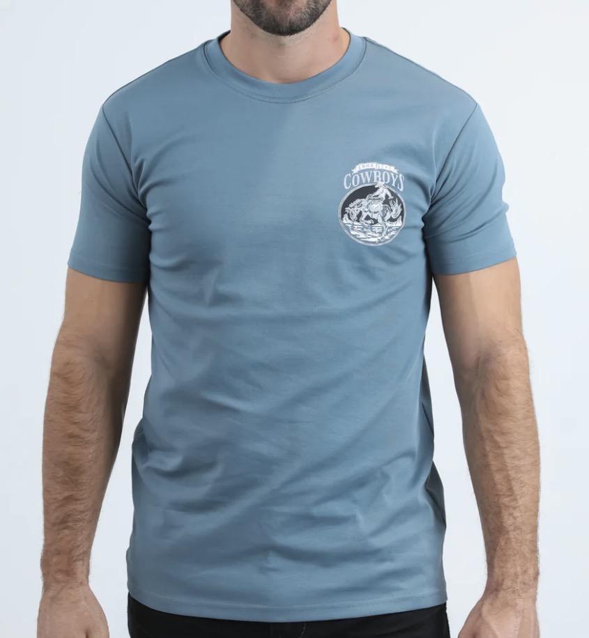 ‘’COLT’’ PLATINI MEN’S MODERN FIT BLUE  T-SHIRT | STT11021