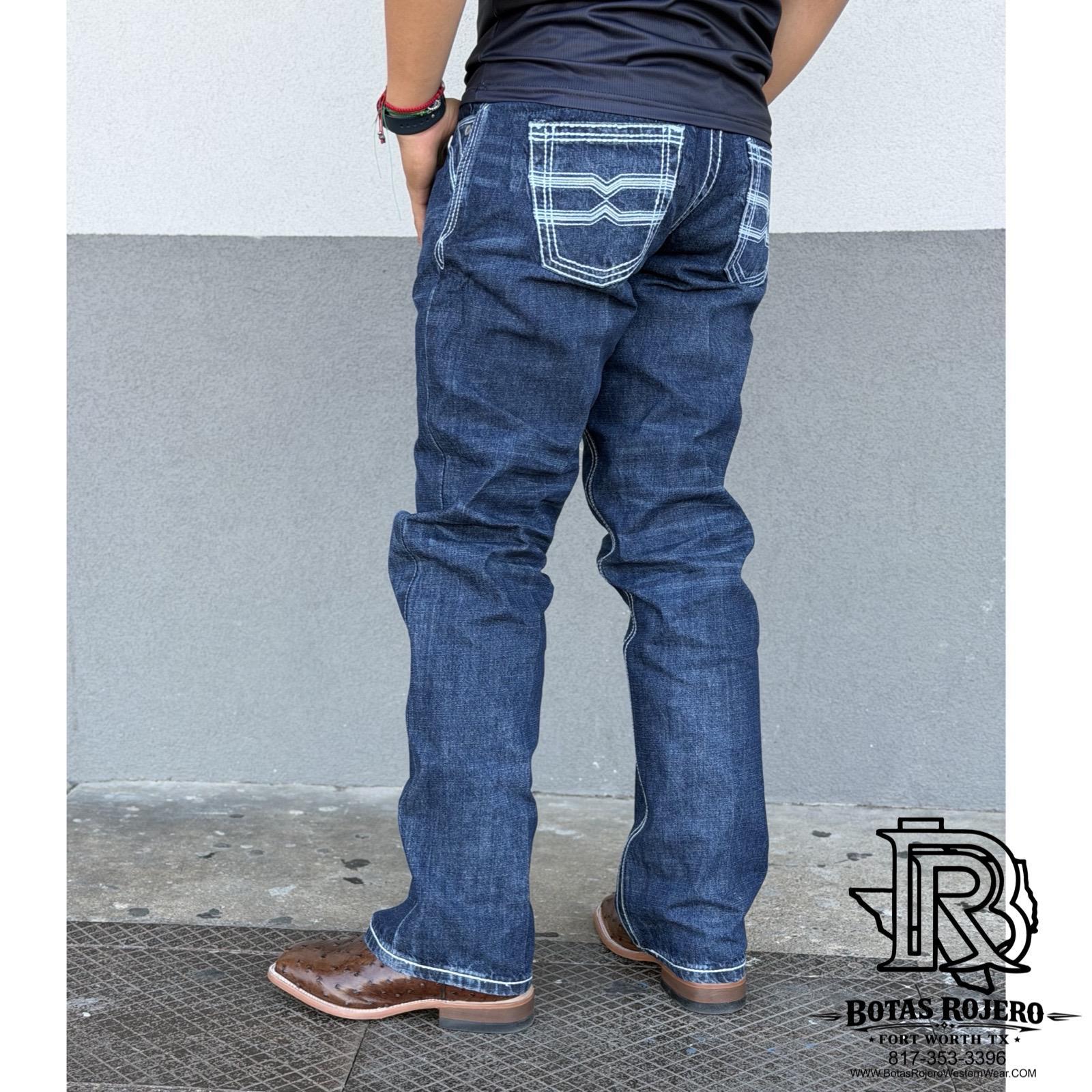 04 | BOOTCUT IRON SPUR DARK BLUE WESTERN MEN JEAN