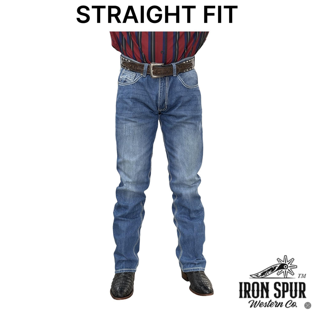 01 | STRAIGHT | LIGHT BLUE | IRON SPUR | MEN WESTERN JEANS