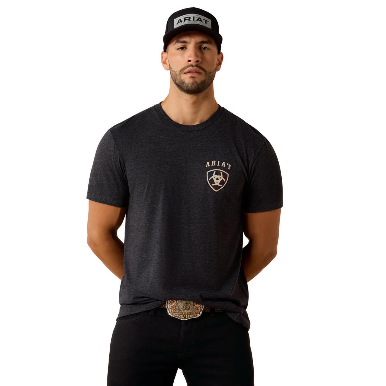 Ariat Men's American Bison Charcoal Heather T-Shirt |10071195