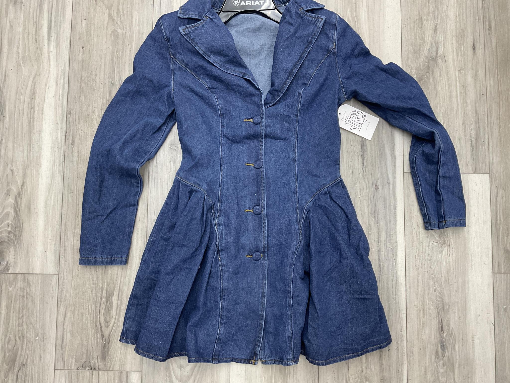 CASSANDRA LONG SLEEVE DENIM FLOWY DRESS