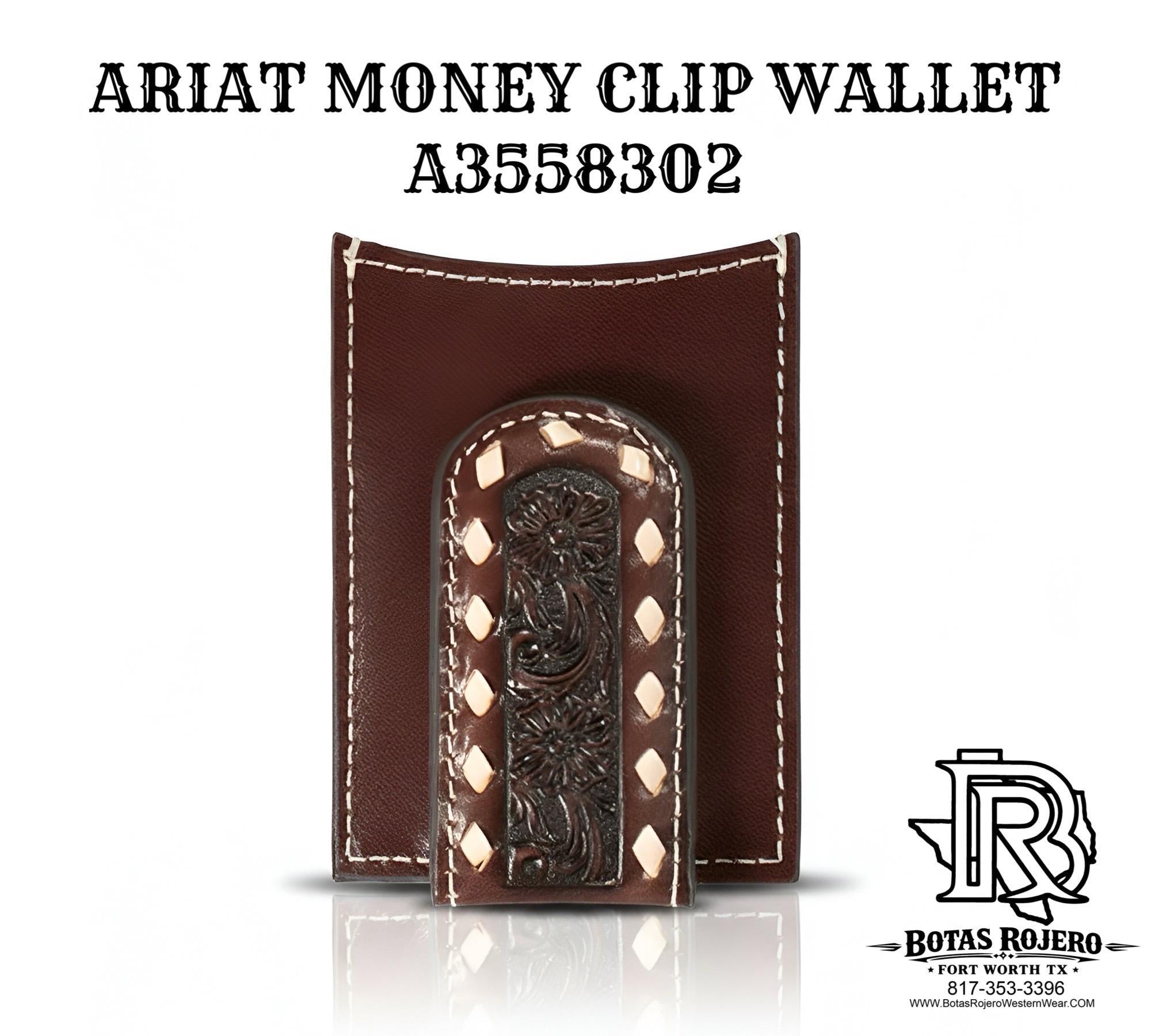 ARIAT MONEY CLIP FLORAL EMBROIDERED BUCKLACE BR A3558302