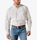 Ariat® Men's Long Sleeve Jayson White/SW Geo Print Classic Fit Button Shirt |10071611