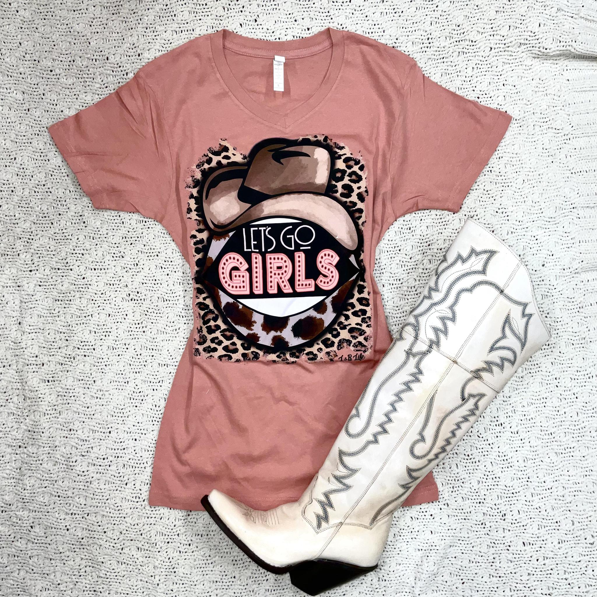 "Let’s go girls"pink T shirt