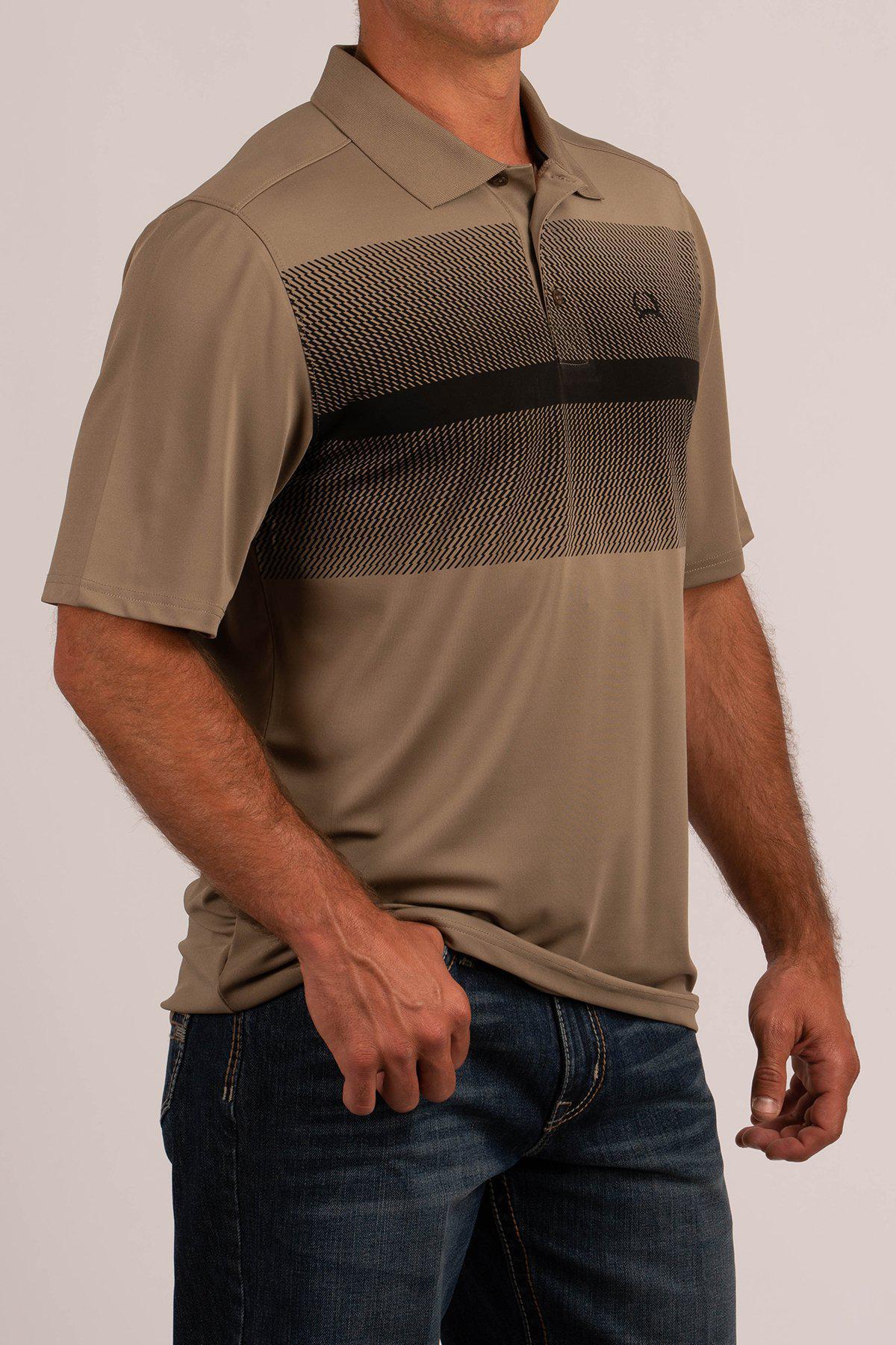 CINCH MENS POLO BROWN MTK1833002