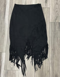 CRUEL DENIM  WOMEN’S BLACK FRINGE SKIRT | CBU7551001
