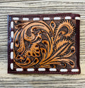“ CHRISTIAN  “ | MEN BI FOLD WESTERN TOOLED LEATHER WALLET