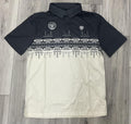 ROCK & ROLL MEN’S BORDER NATURAL POLO |BM51T09599