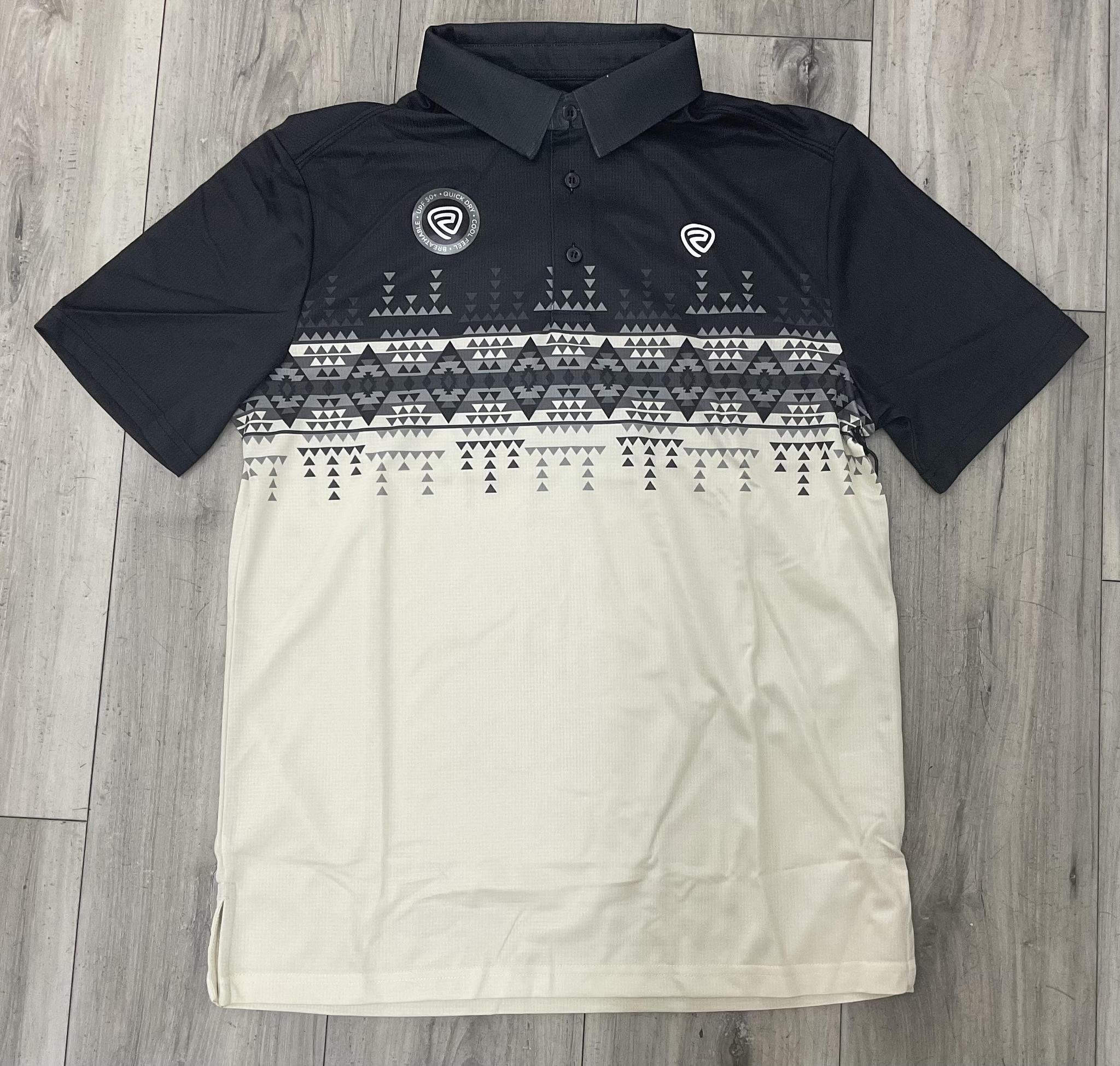 ROCK & ROLL MEN’S BORDER NATURAL POLO |BM51T09599