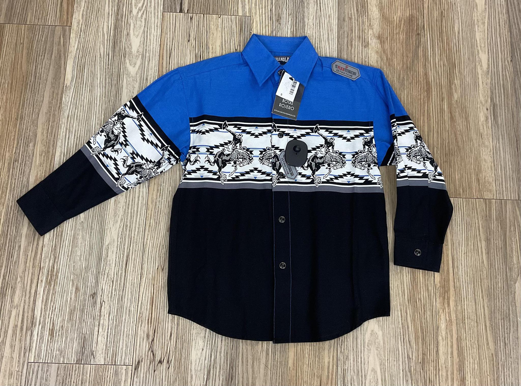 KID'S PANHANDLE BUTTON UP ROYAL (C0S3055)