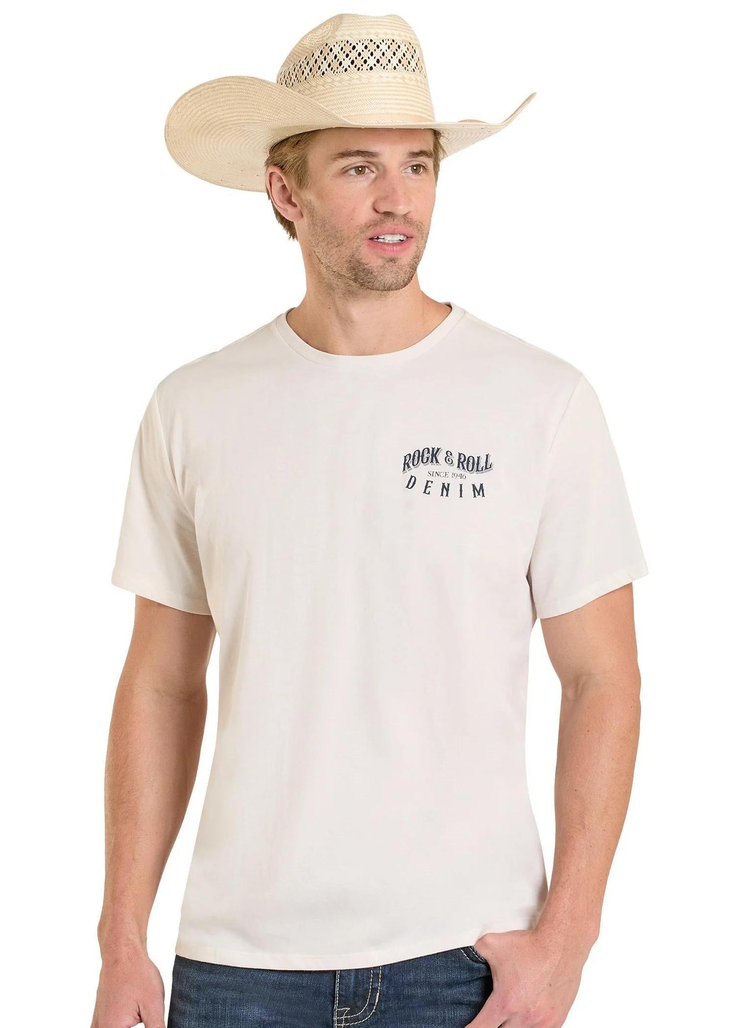 ROCK & ROLL BRONCO RIDER NATURAL GRAPHIC TEE |BU21T08601