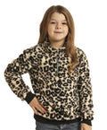 GIRLS PRINTED SHERPA PULLOVER BEIGE ROCK & ROLL | RRGT91R04J