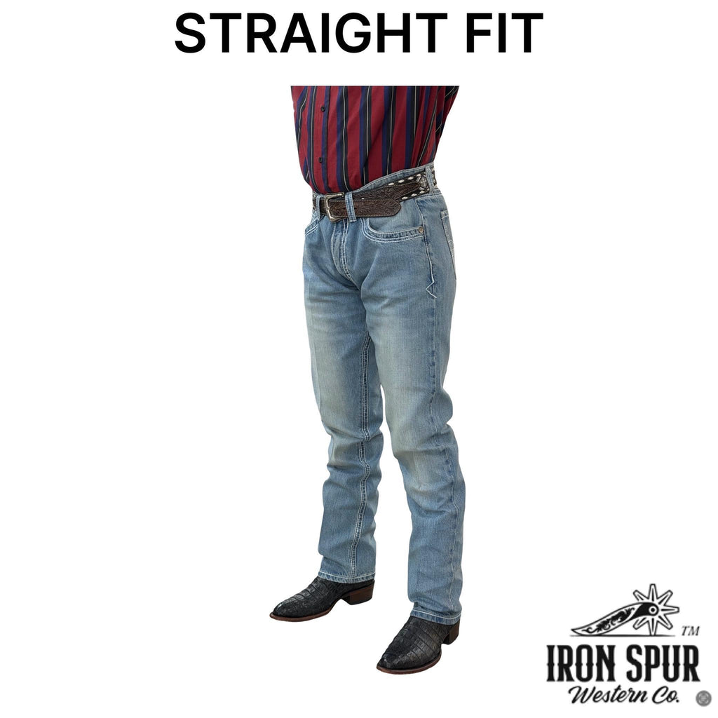07 | Iron Spur Men’s Straight-Leg Western Jeans – Light Wash