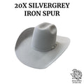 20X SILVERGREY IRON SPUR FELT HAT BRIM 4 1/4 INCH