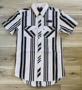 Panhandle Men's Vintage Black Stripe Snap Short Sleeve | BMN3S08303