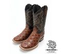 PIRARUCU MEN FISH WESTERN SQUARE TOE BOOTS COLOR COGNAC