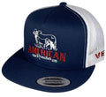 ‘’BENJAMIN’’ MENS AMERICAN RANCHER COW/CALF   NAVY/ WHITE CAP