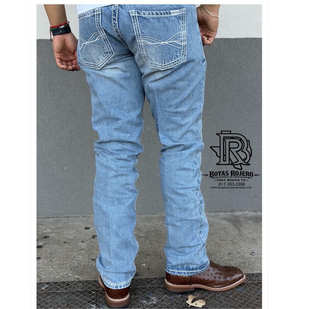 07 | Iron Spur Men’s Straight-Leg Western Jeans – Light Wash