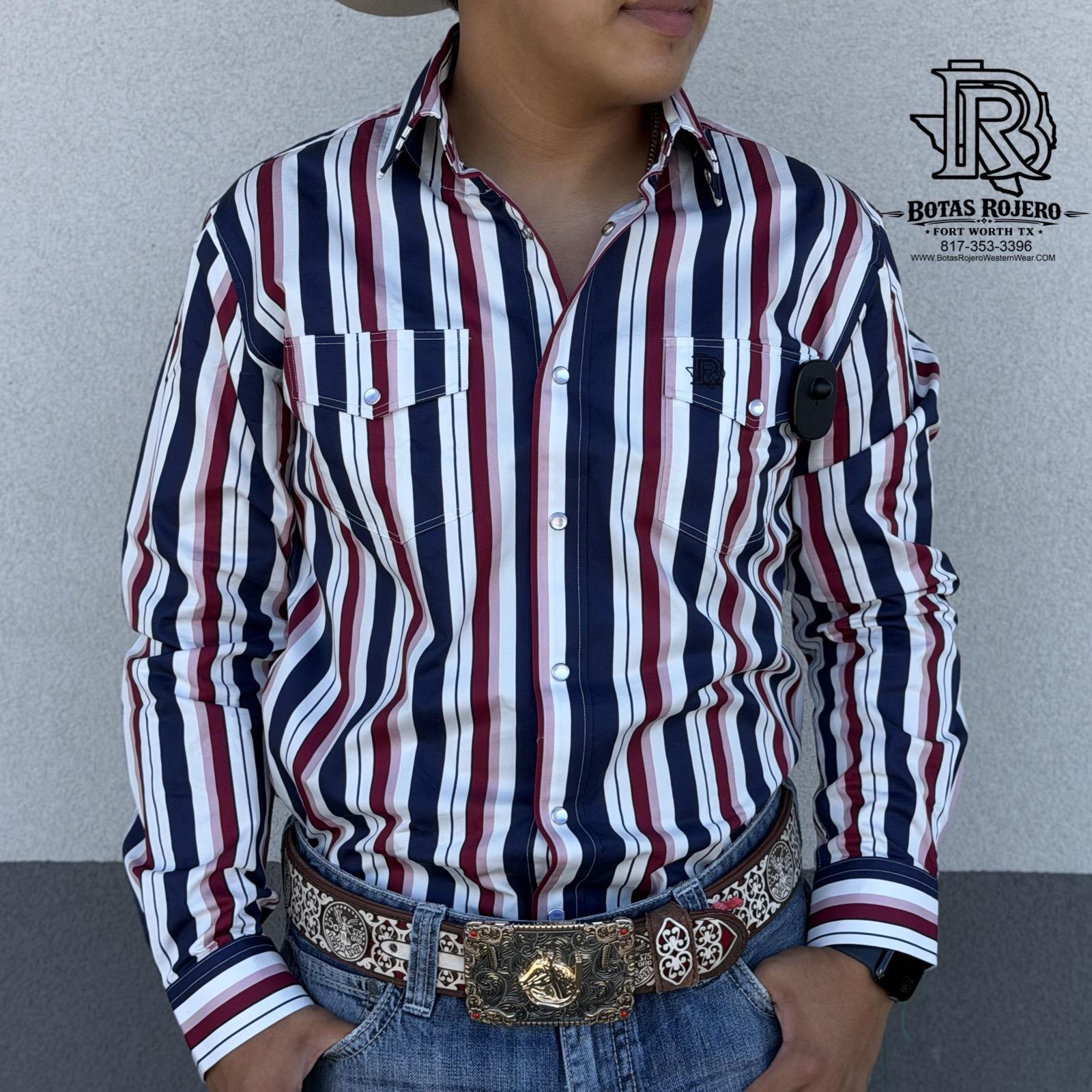 Waylon  | Iron Spur Men’s Western Long Sleeve  Strip Shirt