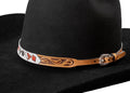 3-D BELT BROWN ACE CARDS HAT BAND | D740003348