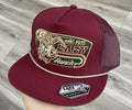 LAZY J RANCH MEN’S MAROON REDFORD CLASSIC ROPE TRUCKER CAP