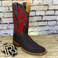 BR BOOTS BULL SHOULDER CHOCOLATE HANDMADE SQUARE TOE BOOTS