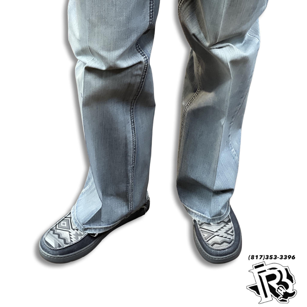 “ JIMMY “ | MEN'S ARIAT HILO STRETCH LACE CHARCOAL/GRAY AZTEC PRINT 10040438