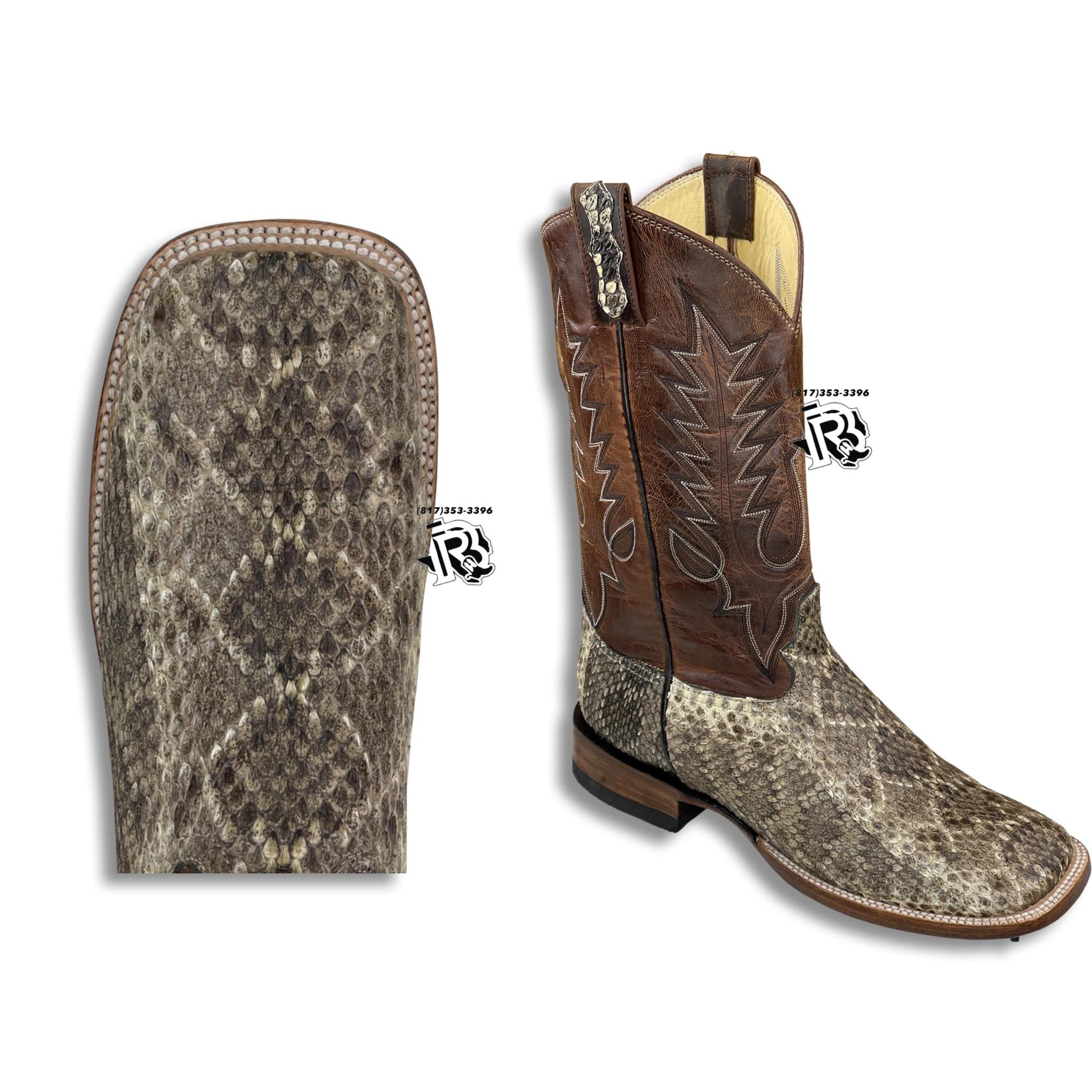 “ Steven “ | ORIGINAL RATTLESNAKE MEN SQUARE TOE WESTERN BOOTS  style# 4542